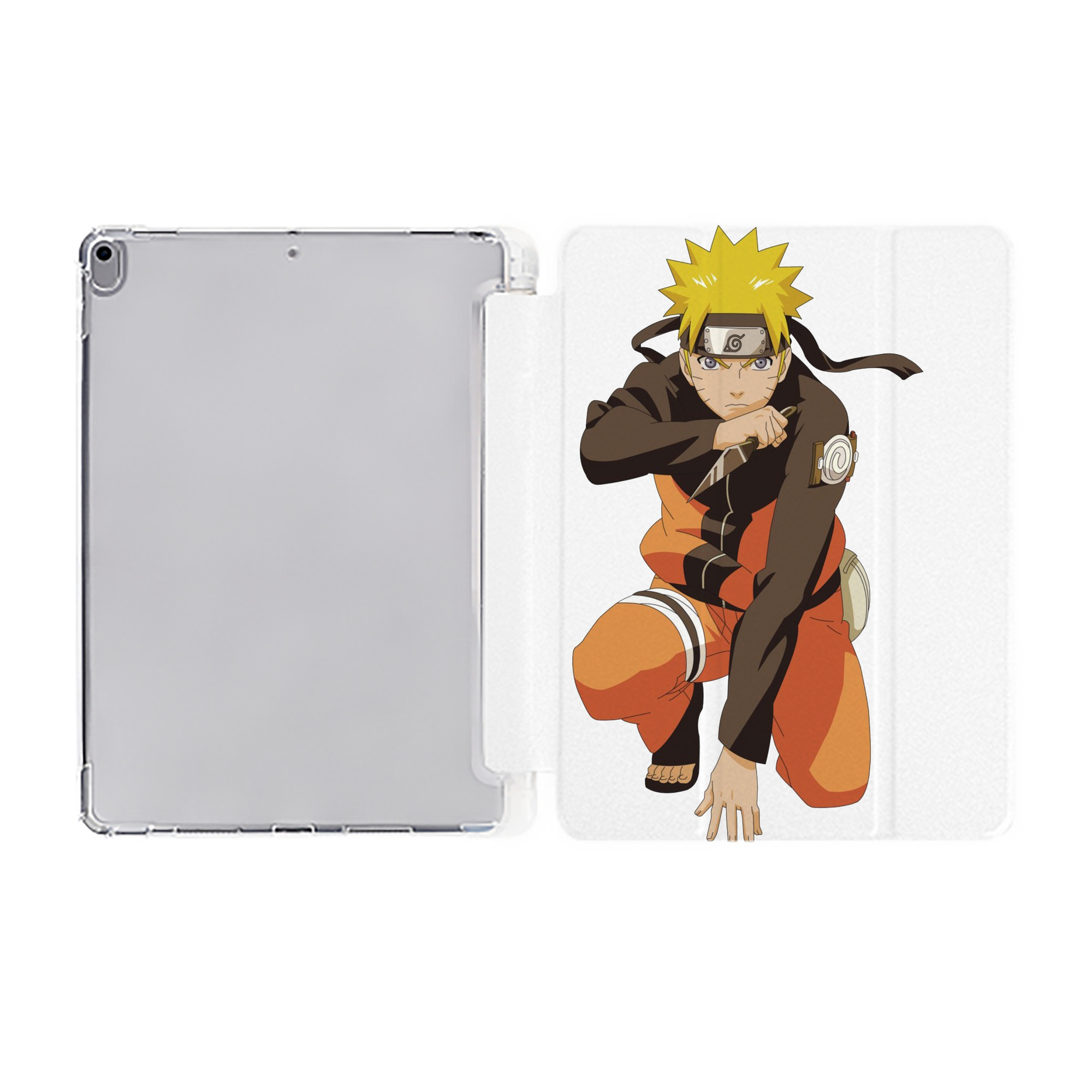 （画像用） NARUTO -ナルト- うずまき ナルト Uzumaki Naruto IPad ケース ペン収納付き 三つ折りスタンド PUレザー×シリコン 対応機種9.5/10.5/10.9インチ